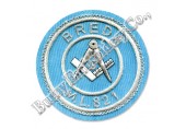 Masonic Regalia Rounded Hands Embroidery Blazer Badge